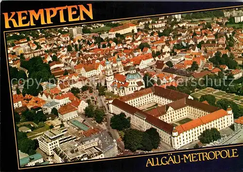 AK / Ansichtskarte Kempten Allgaeu Resident und St Lorenz Fliegeraufnahme Kat. Kempten (Allgaeu)