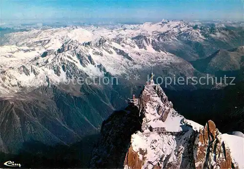 AK / Ansichtskarte Chamonix Fliegeraufnahme Aiguille du Midi  Kat. Chamonix Mont Blanc