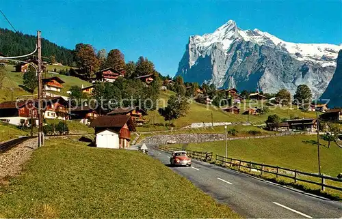 AK / Ansichtskarte Grindelwald mit Blick zum Wetterhorn Berner Alpen Kat. Grindelwald