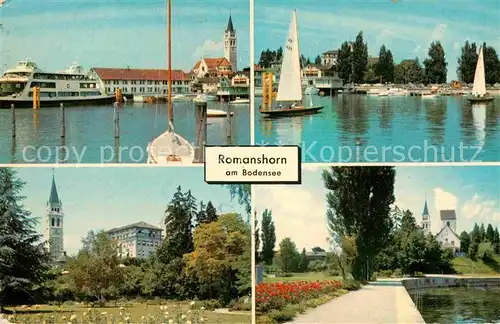 AK / Ansichtskarte Romanshorn Bodensee Kirche Anlegestelle