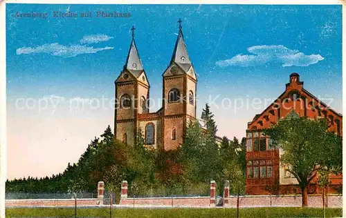 AK / Ansichtskarte Arenberg Koblenz Kirche mit Rathaus Kat. Koblenz