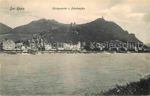 AK / Ansichtskarte Koenigswinter Rhein mit Drachenfels