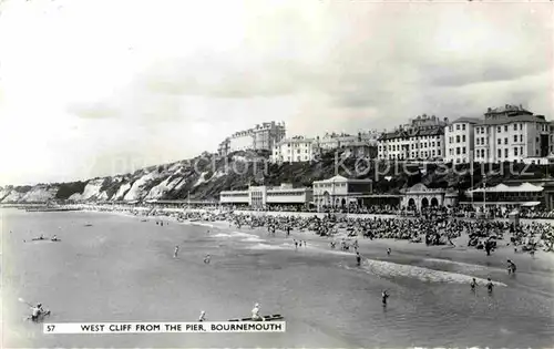 AK / Ansichtskarte Bournemouth UK West Cliff from the Pier Kat. Bournemouth