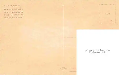 AK / Ansichtskarte Amsterdam Niederlande Montelbaantoren Turm Kat. Amsterdam