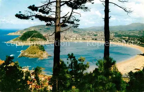 AK / Ansichtskarte San Sebastian Guipuzcoa Blick vom Monte Igueldo