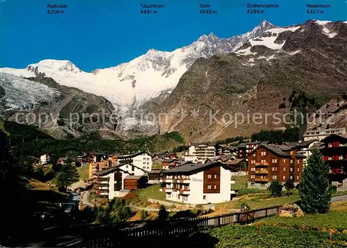 AK / Ansichtskarte Saas Fee Alphubel Mischabelgruppe Kat. Saas Fee