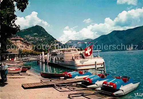 AK / Ansichtskarte Lugano Lago di Lugano Faehranleger 
