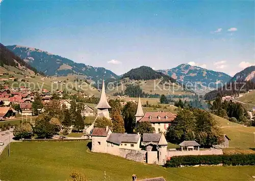 AK / Ansichtskarte Rougemont Pays d Enhaut Kirche Chateau  Kat. Rougemont