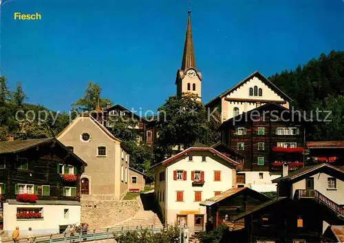 AK / Ansichtskarte Fiesch Teilansicht Kirche  Kat. Fiesch