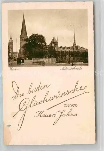 AK / Ansichtskarte Essen Ruhr Muensterkirche Neujahrskarte Kat. Essen