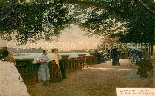 AK / Ansichtskarte Bonn Rhein Alter Zoll mit Rhein und Siebengebirge Kat. Bonn