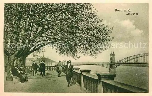 AK / Ansichtskarte Bonn Rhein Alter Zoll Rheinbruecke Kat. Bonn