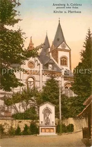 AK / Ansichtskarte Koblenz Rhein Arenberg Kirche Pfarrhaus Kat. Koblenz