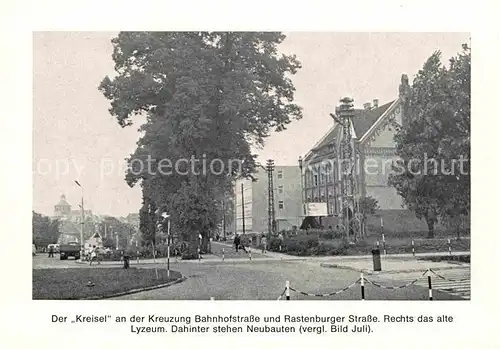 AK / Ansichtskarte Bartenstein Kreuzung Bahnhofstrasse und Rastenburger Strasse Kat. Schrozberg