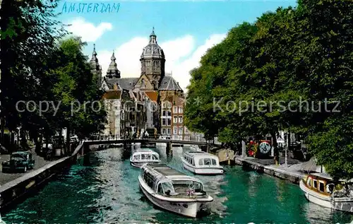 AK / Ansichtskarte Alt Amsterdam O.Z. Voorburgwal Gracht Ausflugsboote