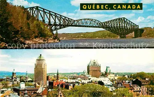 AK / Ansichtskarte Quebec Pont de Quebec Coup d oeil sur la ville Kat. Quebec