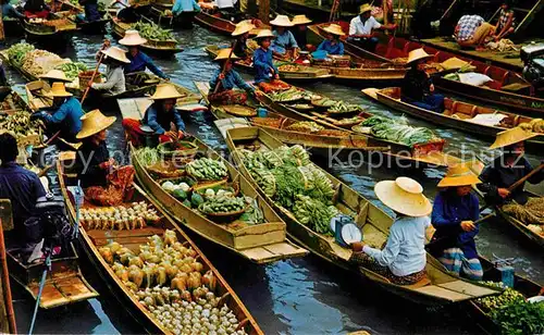 AK / Ansichtskarte Rajchaburi Floating Market at Damnernsaduok