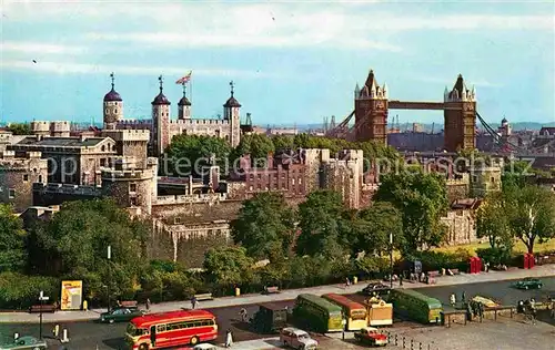 AK / Ansichtskarte London The Tower and Tower Bridge Kat. City of London