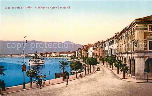 AK / Ansichtskarte Lago di Garda Sald Municiplo e Corso Zanardelli Kat. Italien