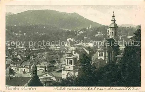 AK / Ansichtskarte Baden Baden Blick von Schlossterrasse des neuen Schlosses Kat. Baden Baden