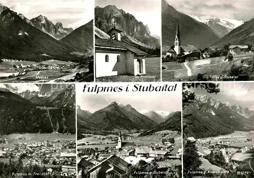 AK / Ansichtskarte Fulpmes Tirol Medraz Gesamtansicht Telfas Pinnistal Kat. Fulpmes