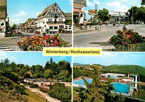 AK / Ansichtskarte Winterberg Hochsauerland Freibad Kurkonzert  Kat. Winterberg