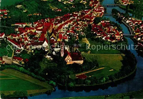 AK / Ansichtskarte Donauwoerth Fliegeraufnahme Zusammenfluss Donau und Woernitz Kat. Donauwoerth