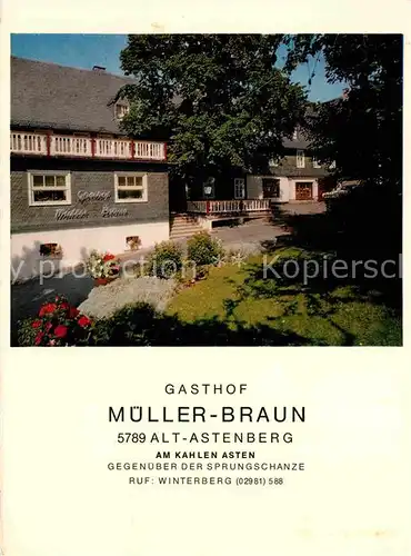 AK / Ansichtskarte Astenberg Gasthof Mueller Braun Kat. Schmallenberg