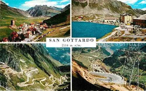 AK / Ansichtskarte San Gottardo Alpenpass St Gotthard Pass Bergsee Berghotel Passstrasse Kat. San Gottardo