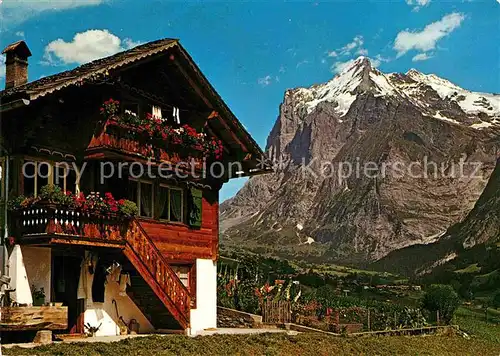 AK / Ansichtskarte Grindelwald Teilansicht Wetterhorn Kat. Grindelwald