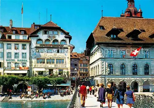 AK / Ansichtskarte Luzern LU Rathaus mit Durchgang zum Kornmarkt Kat. Luzern