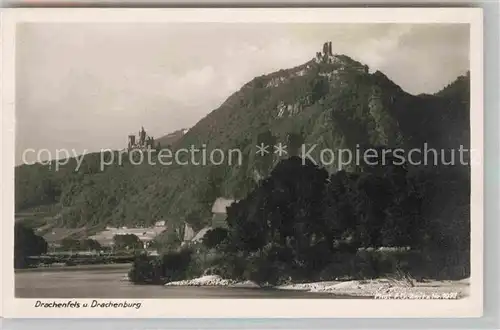 AK / Ansichtskarte Koenigswinter Rhein Drachenburg mit Drachenfels