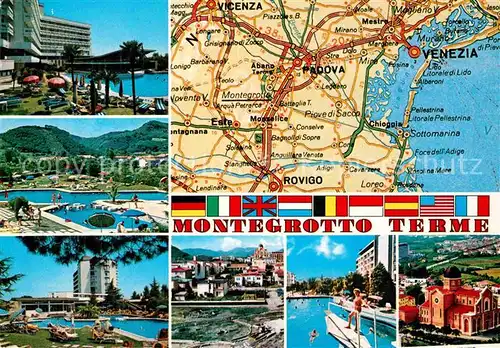AK / Ansichtskarte Montegrotto Terme Thermalbaeder Landkarte Kat. 