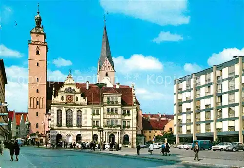 AK / Ansichtskarte Ingolstadt Donau Rathausplatz Moritzkirche  Kat. Ingolstadt