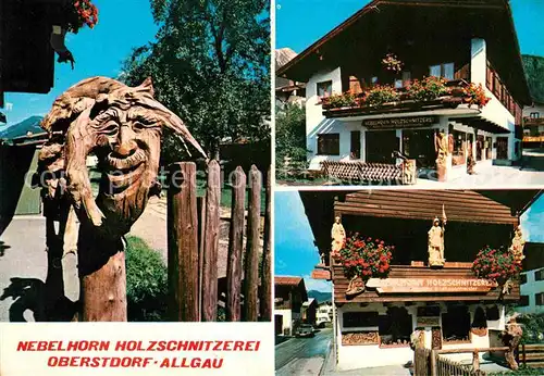 AK / Ansichtskarte Oberstdorf Nebelhorn Holzschnitzerei Alois Ohmayer Kat. Oberstdorf