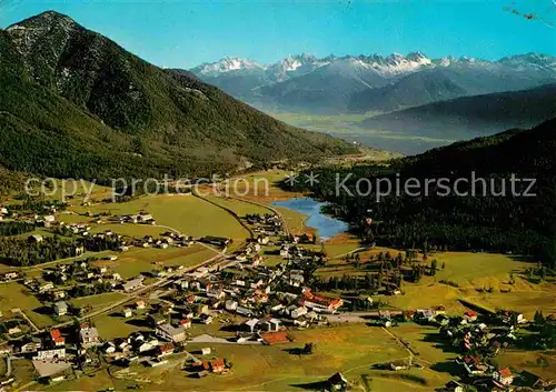 AK / Ansichtskarte Seefeld Tirol Fliegeraufnahme Inntal Kalkkoegel Kat. Seefeld in Tirol