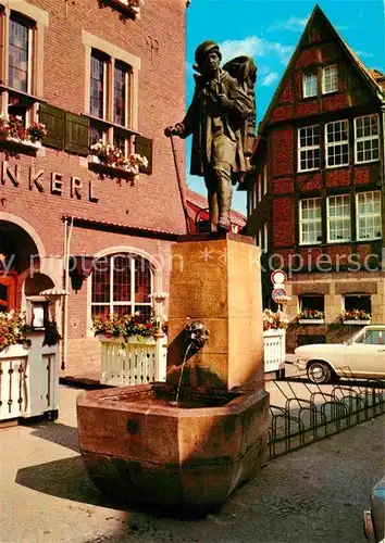 AK / Ansichtskarte Muenster Westfalen Kiepenkerlbrunnen Kat. Muenster