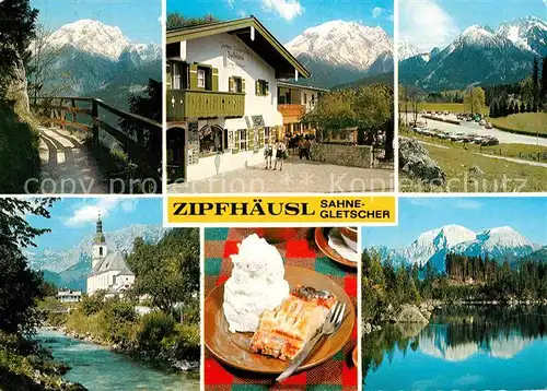 AK / Ansichtskarte Berchtesgaden Zipfhaeusl Sahnegletscher Hintersee Ramsau  Kat. Berchtesgaden