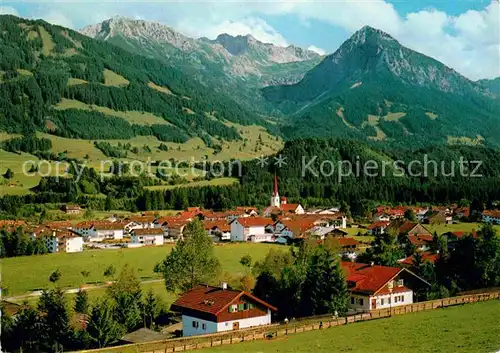 AK / Ansichtskarte Fischen Allgaeu Panorama Entschenkopf Nebelhorn Rubihorn Kat. Fischen i.Allgaeu