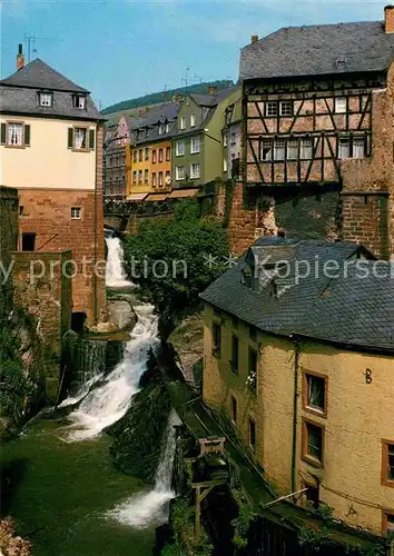 AK / Ansichtskarte Saarburg Saar Wasserfall mit alter Muehle Kat. Saarburg