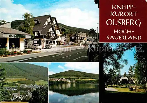 AK / Ansichtskarte Olsberg Sauerland Teilansicht Kirche See Kat. Olsberg