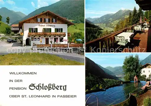 AK / Ansichtskarte St Leonhard Passeier Pension Schlossberg Kat. St Leonhard in Passeier Suedtirol