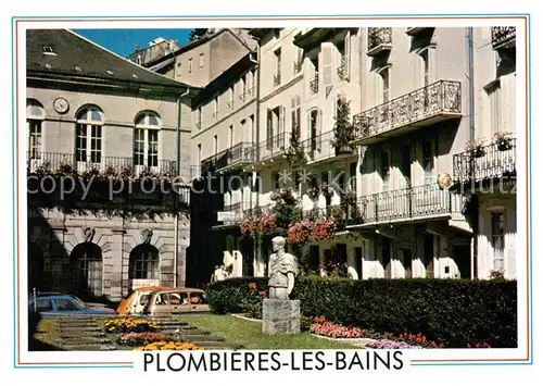 AK / Ansichtskarte Plombieres les Bains Vosges Bain Tempere et Bain Romain Monument Statue Kat. Plombieres les Bains