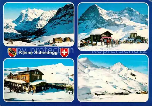AK / Ansichtskarte Kleine Scheidegg Wengen Skigebiet Kat. Scheidegg Kleine
