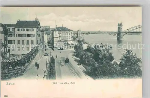 AK / Ansichtskarte Bonn Rhein Blick vom Alten Zoll Rheinbruecke Kat. Bonn