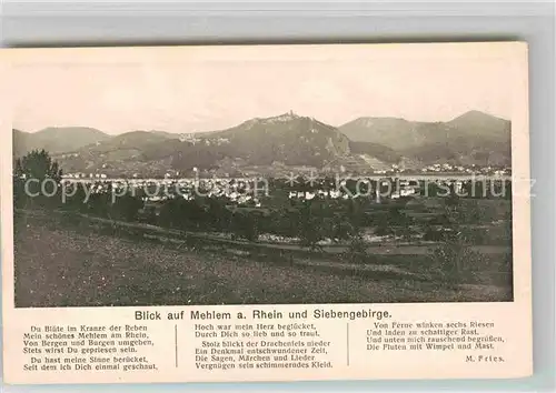 AK / Ansichtskarte Mehlem Godesberg Panorama