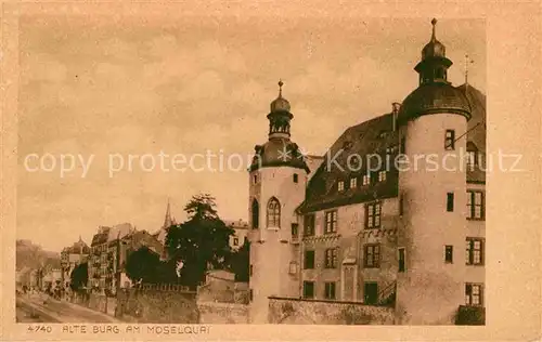 AK / Ansichtskarte Koblenz Rhein Alte Burg am Moselquai Kat. Koblenz