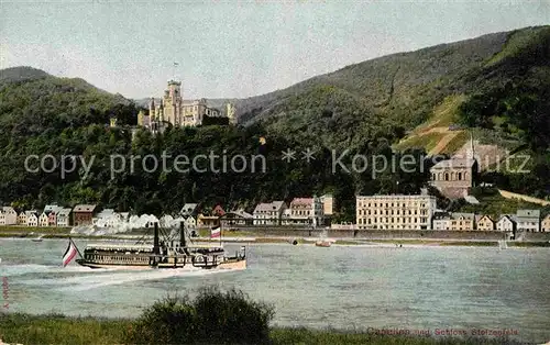 AK / Ansichtskarte Stolzenfels Schloss Rhein Dampfer Kat. Koblenz Rhein
