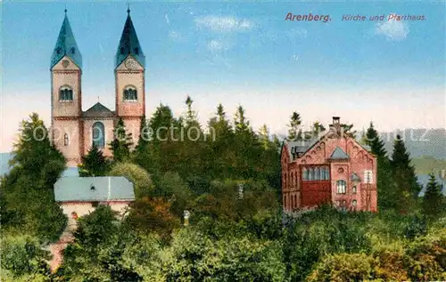 AK / Ansichtskarte Arenberg Koblenz Kirche und Pfarrhaus Kat. Koblenz