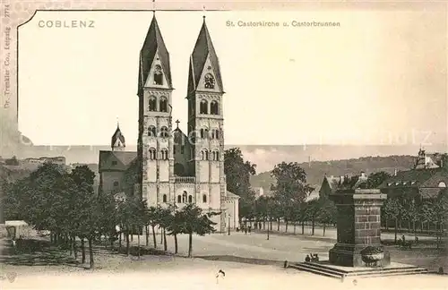 AK / Ansichtskarte Koblenz Rhein Sankt Castor Kirche Castorbrunnen  Kat. Koblenz